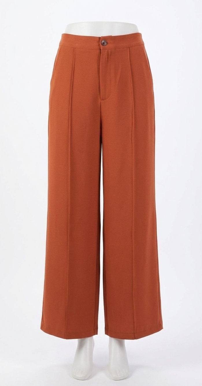 NEW SHE + SKY woven wide pants in caramel
